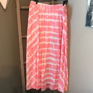Pink maxi skirt